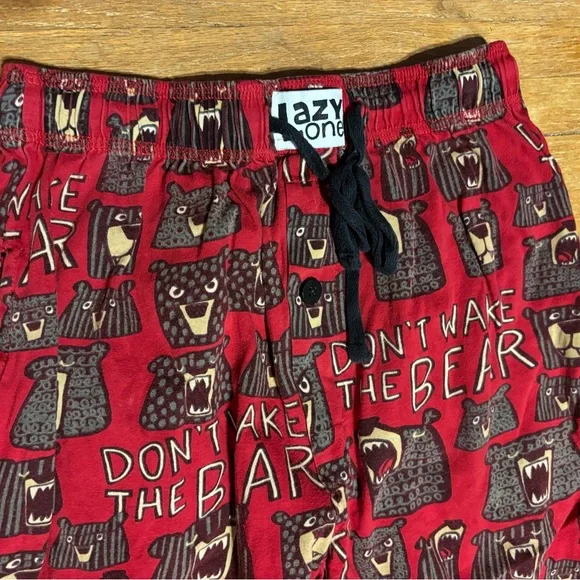Lazy One Red Bear Print Pajama Pants - Picture 2 of 2